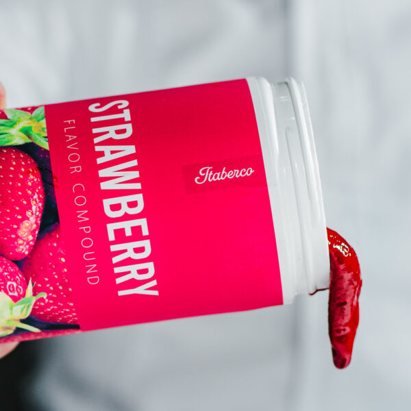 Flavor Compound Strawberry Pouring